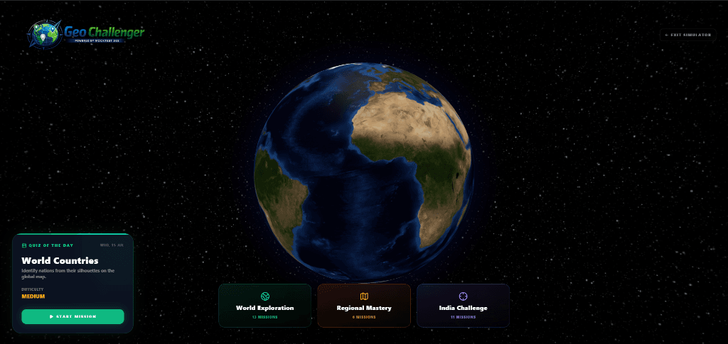 GeoChallenge Global Map Interface