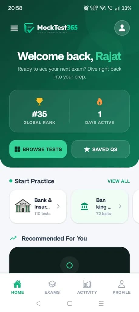 MockTest365 Mobile Interface 5